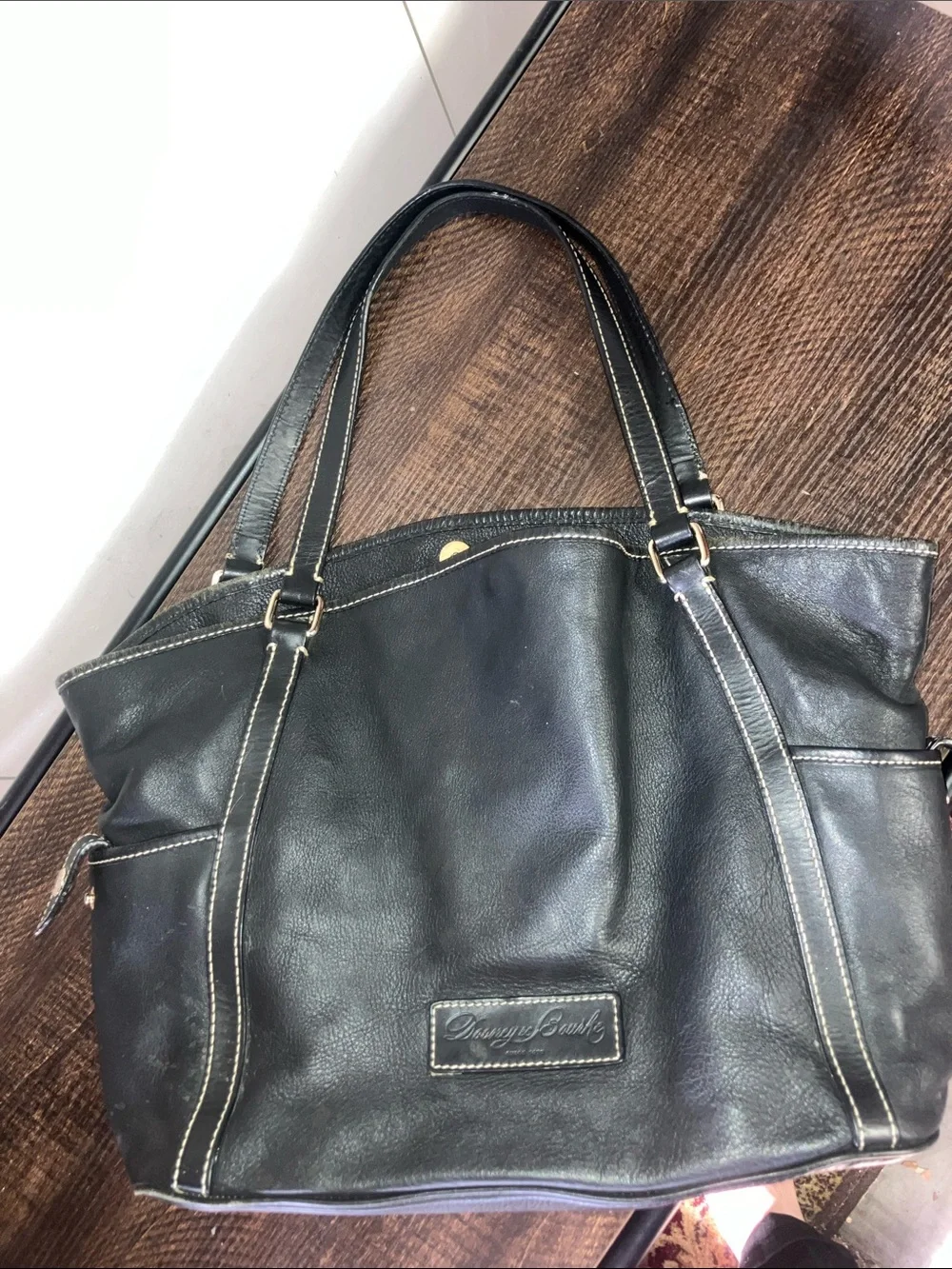 Dooney and Bourke Black Leather large Tote Bag